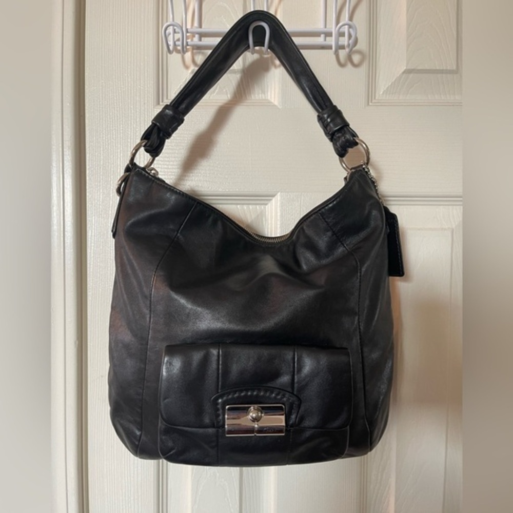 Coach Black Leather Kristin Shoulder Bag - Picture 2 of 10